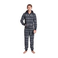 See more information about the Mens Printed Onesie With Hood Micro Fleece